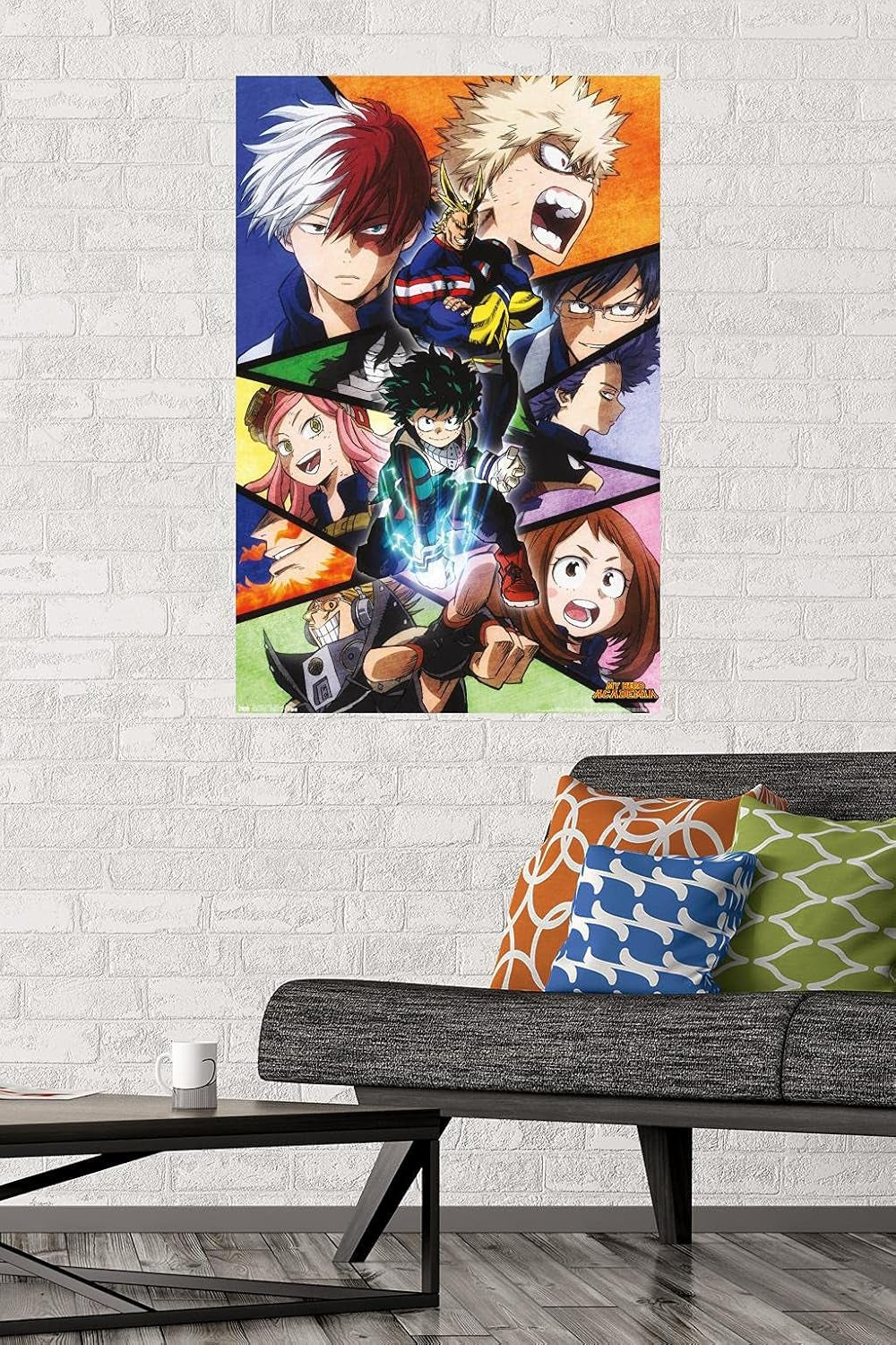 My Hero Academia-Faces Wall Poster, 22.375" X 34", Unframed Version, Bedroom