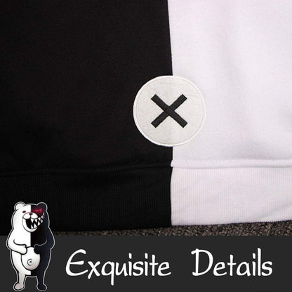 Black White Bear Hoodies Anime Cosplay Costume Zipper Unisex Jacket Uniform